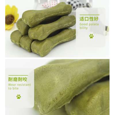 Chinese pet snack Green Tea Flavor Brushing Chews for Husky